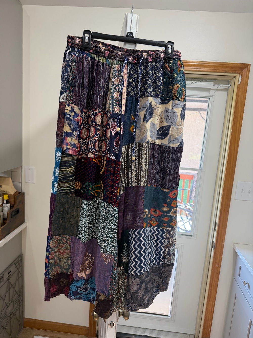Jaded gypsy Bohemian Patchwork pants  - Navy Multicolor